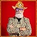 Yahenda 4 Pcs Halloween Pimp Costume Accessories Include Tiger Print Hat Dollar Scepter Pimp Cane Dollar Necklace Retro Sunglasses for Men Women 80s 90s Halloween Dress up Parties
