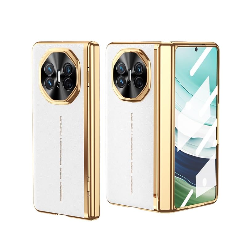 Protection Huawei Mate X5 antichoc blanche cuir de luxe rigide
