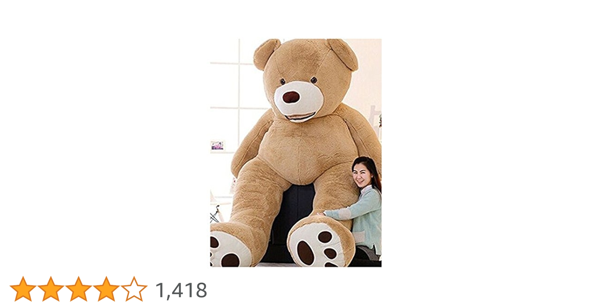 人と被らない特大テディベア　全長160センチ ぬいぐるみ くま 特大 160cm 1.6m クリスマス プレゼント 誕生日