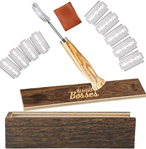 Bread Bosses Bread Bakers Lame Slashing Tool -Dough Making Slasher Tools Baking Sourdough Bread Starter Jar Scoring Knife Razor Cutter Slashing Tool Accessories for Cutting Supplies -Great As A Gift