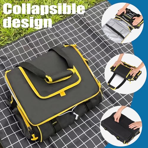 INSMEER Coolers e Bolsas Térmicas Grande Para Acampamento Com Abertura Superio, 60Latas/45L, Amarelo
