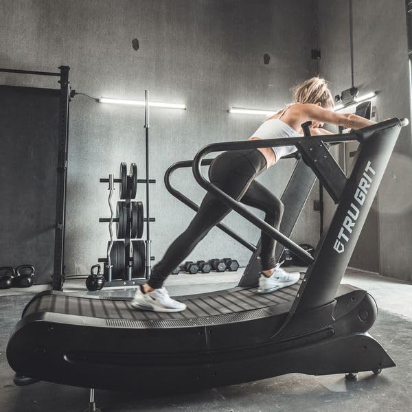 Image of Tru Grit Fitness Runner Manual Treadmill, Exercise Equipment, 6 Resistance Levels, LCD, for Runners and Fitness Enthusiasts - Black
