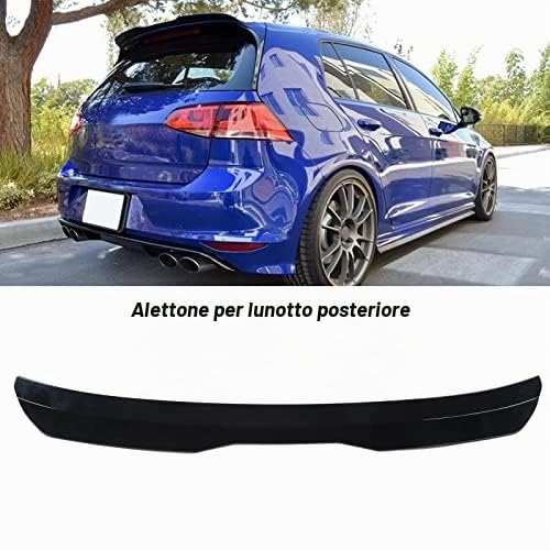 Aramox Dopo Che L'auto è Stata Modificata, lo Spoiler Sul Tetto e L'ala Posteriore Sono Modificati con Spoiler e Ali Neri Brillanti Universali (Nero lucido)