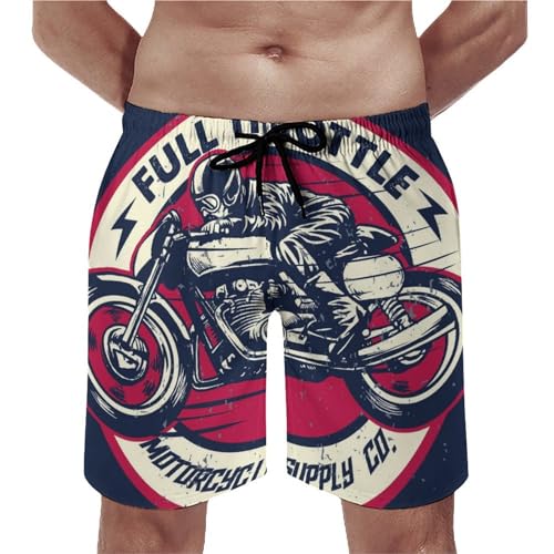 Shorts de bain homme moto cool maillot de bain séchage rapide taille M