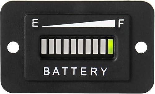 Miniatura 10 de Runleader Medidor de capacidad de batería LED de 48 V, estado de carga y descarga de la batería, aplicable a troyano con batería carrito de golf