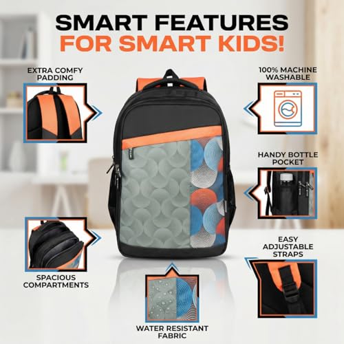 Image of VISMIINTREND School Bags for Girls & Boys 11-12, 13-14 Years, 12+ Years Old, Water Resistant, Laptop Casual Travel College School Backpack for Boys /Girls | Birthday /Rakhi Gifts