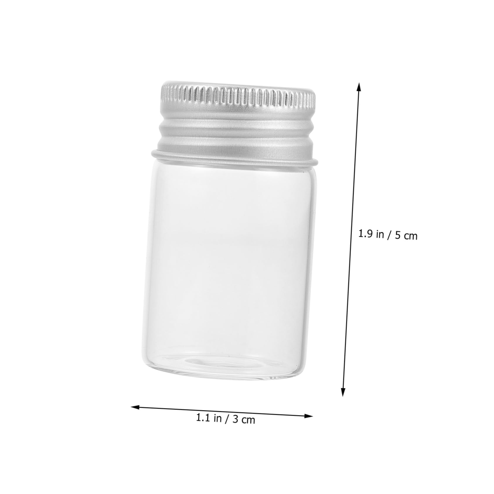 Vial de Vidrio Transparente 20ml con Tapa, 50 Piezas | Vidrio Ligero para Almacenar Muestras, Formato de Laboratorio, Uso en Experimentación