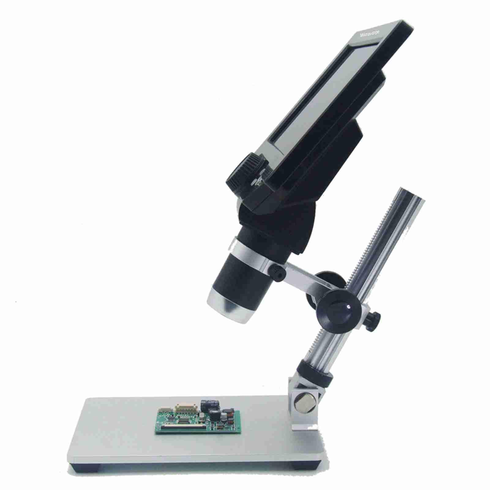 G1200 Microscopio Digital con Pantalla LCD de 7 Pulgadas, 1080P, 12MP, Zoom Continuo 1-1200X, para Soldadura, Reparación, Monedas, Biología, con Luces Flexibles