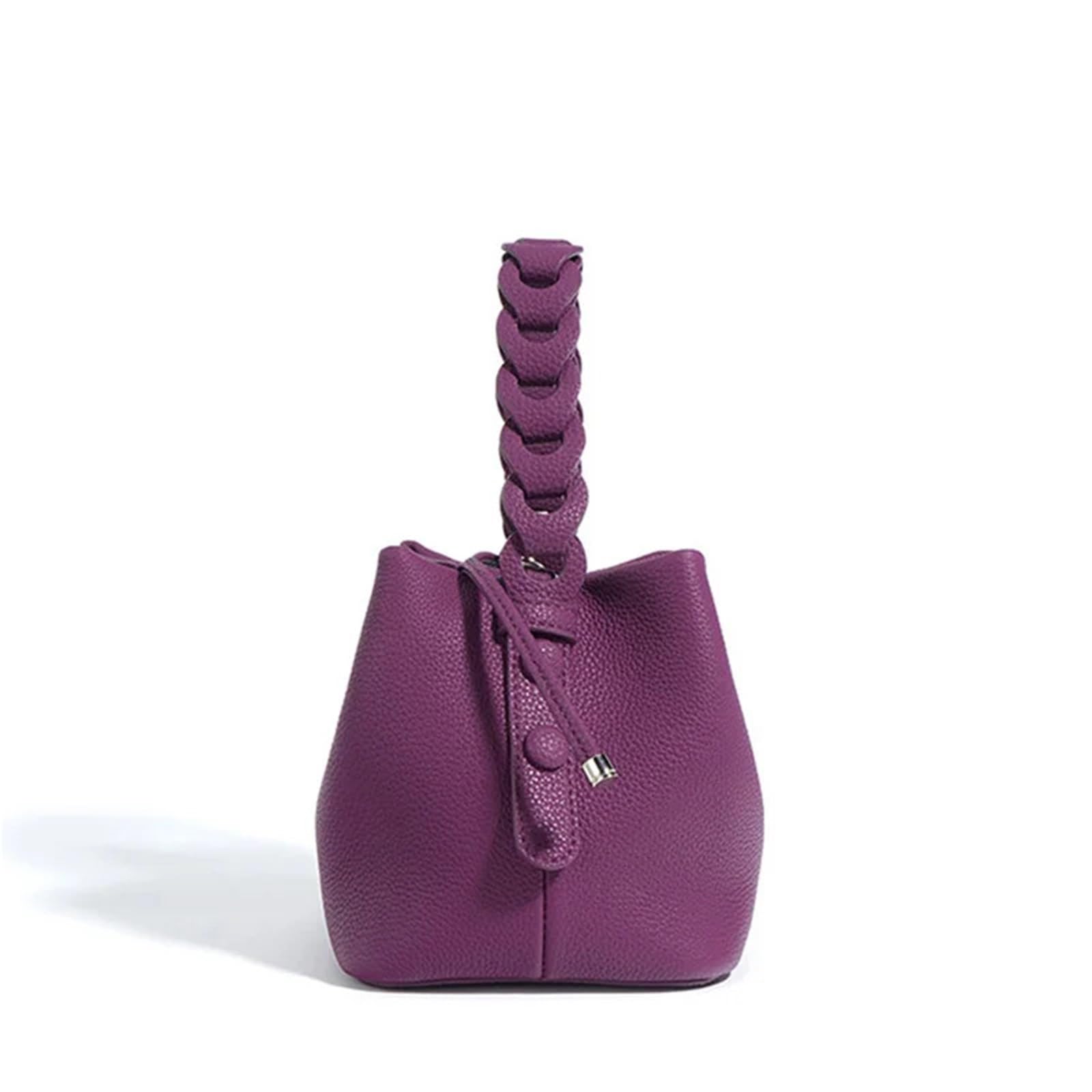 Elegante bolso de mano tipo cubo piel auténtica, versátil, for ir al trabajo, bandolera un solo hombro for mujer Para Viajes Compras Trabajo Citas