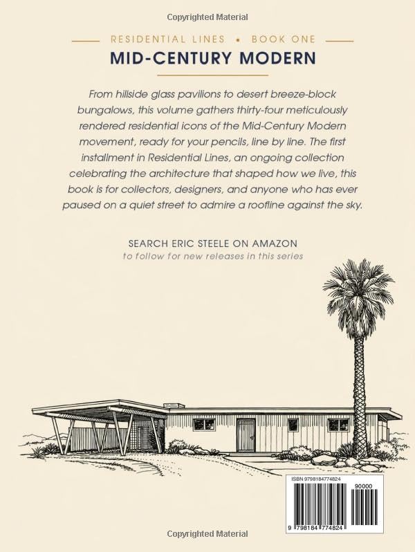 Mid-Century Modern: An Architectural Coloring Collection (Residential Lines) image 3