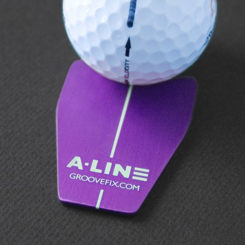 GrooveFix Marcador de alineación ALine Putt: mejora tu porcentaje de putt (morado)