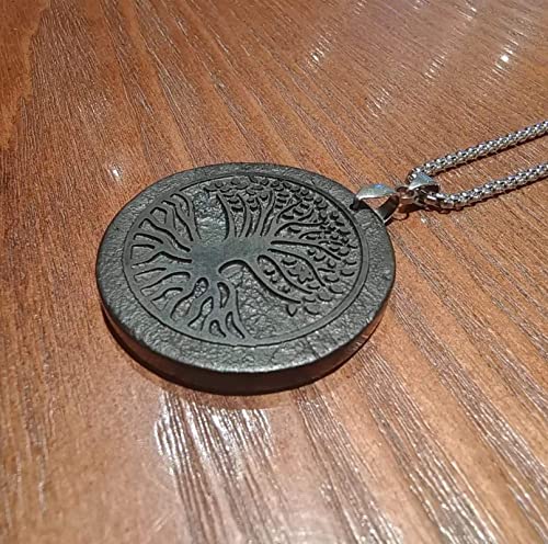 Shungite Necklace Tree of Life Shungite Stone Pendant2