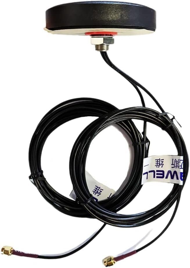 Maswell 4G LTE 2X2 MIMO Puck Antena 700-2700 MHz SMA Macho 2 dBi para vehículos de Oficina en casa caravanas autocaravanas autocaravanas Barcos, bajo Ganancia, no para competición de Velocidad