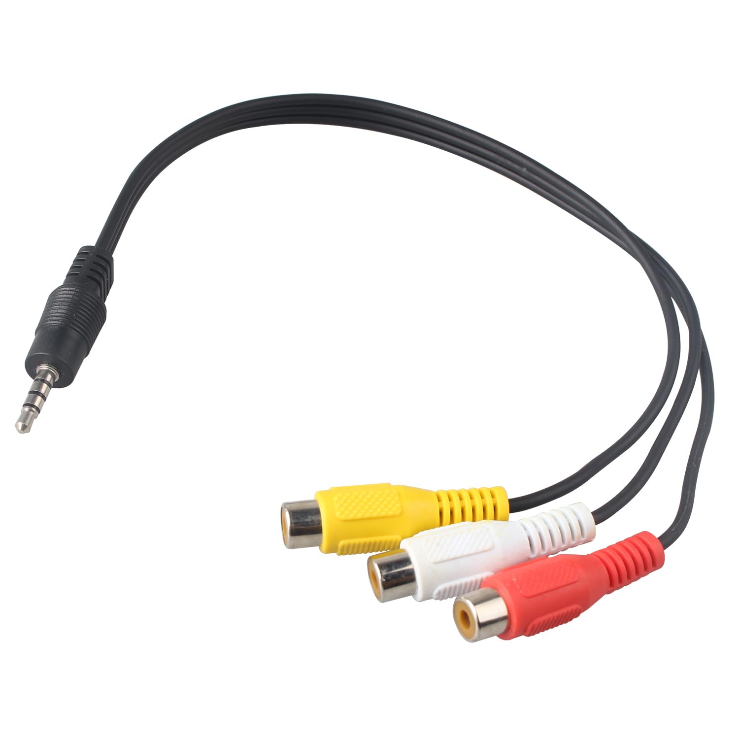 Image secondaire de Futheda Câble répartiteur audio prise mâle 3,5 mm vers 3 RCA femelle, câble audio stéréo audio vidéo auxiliaire (rouge/jaune/bla
