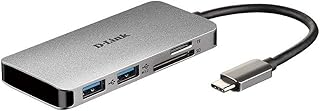 D-Link DUB-M610 6-in-1 USB-C Hub with Power Delivery, HDMI 1.4, 2 USB 3.0 Ports, SD/MicroSD Card Reader for MacBook Pro 2016 or Later, MacBook Air 2018, Chromebook and Surface Pro 7