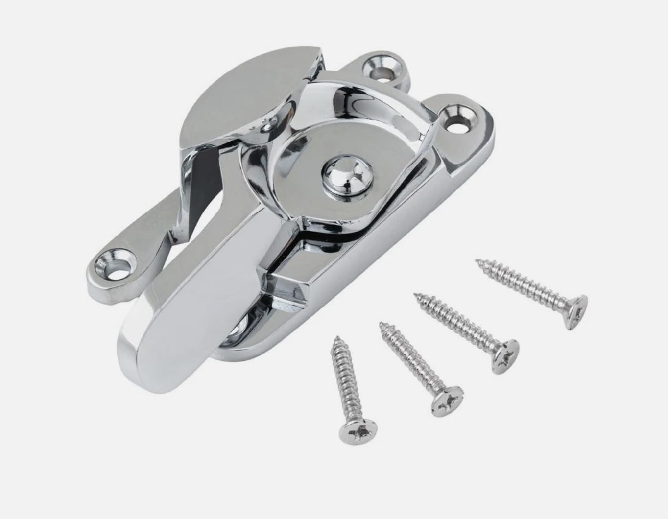 Slim Sash Window Fasteners Locking & Non-Locking, Solid Brass, Various Finishes - Non-Locking (Chrome)