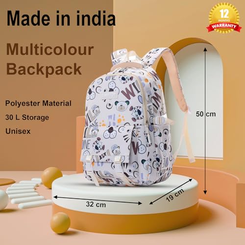 Image of Tinytot 30 Litre Japanese Korean Style School Bag Water-Resistant Laptop & Travel Backpack - Unisex Large 18 Inches Multipurpose Student Backpack for Boys & Girls, Men & Women