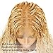 SUPERNOVA 36 Inches Full Lace Boho Box Braided Wig T274/614# Ombre Blonde Synthetic Braids Wig With Baby Hair Bohemian Long Highlight Square Knotless Braided Wigs For Black Women (36 Inch)