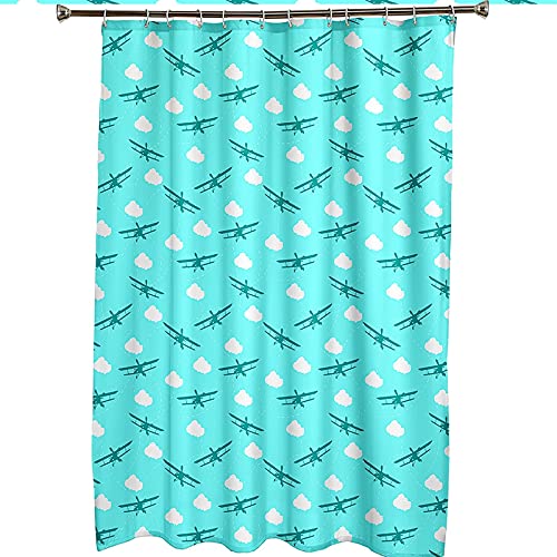 Rideau de douche anti moisissure en polyester imperméable à hélicoptères - 7
