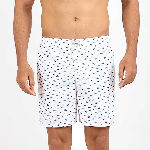 Image of ALPHABETS Men's Cotton Regular Striped Boxer Briefs (Pack of 3) Pink, White, Dark Blue