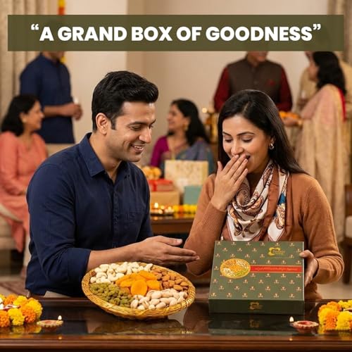 Image of Browntree Wire Mesh Dry Fruits Basket 9 Inch-5P-610g | Cashew, Almonds, Raisins,Pista, Apricots | Perfect Dry Fruit Gift hamper | Unique Corporate Gift Basket | Ideal gift box for all celebration