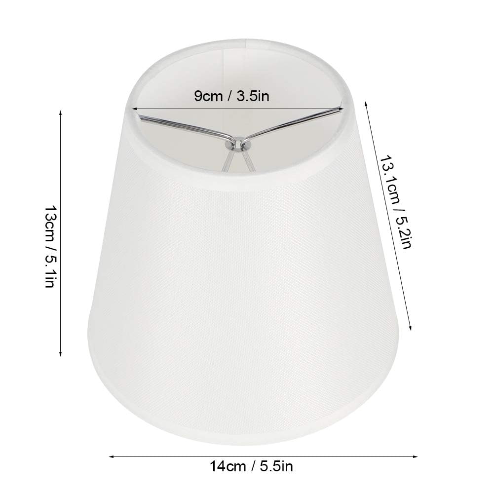 Lot De 6 Abat-jour Noirs à Clipser – Tissu Avec Doublure Dorée – Pour Ampoules E14 – Décoration Lampe