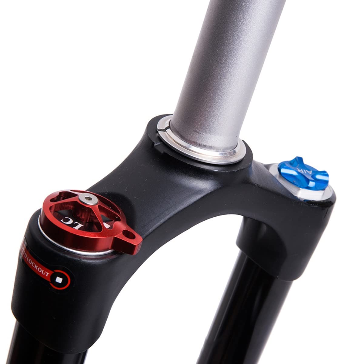 MTB-Gabel Fahrrad-Federgabel, 26/27,5 Zoll 28,6mm Gerade Rohr Mountainbike Gabel 9mm Federweg 120mm Air Vorderradgabel Manuelle Verriegelung Rebound Einstellen