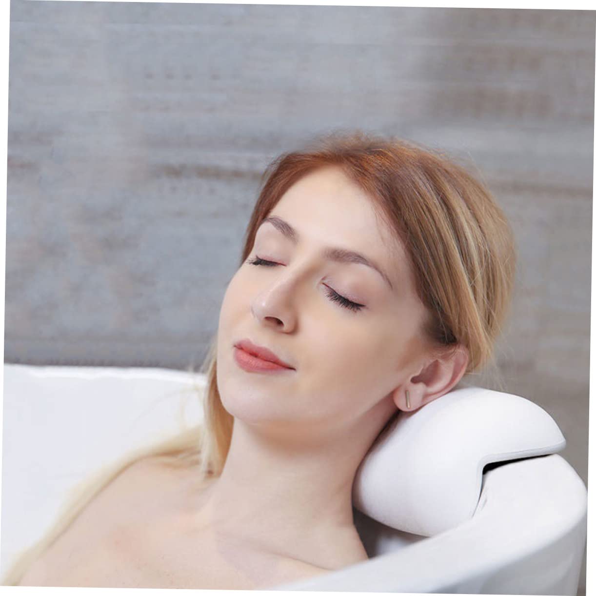 WOONEKY Cuscino Da Bagno con Ventose Cuscino per Vasca Spa Confortevole per Uso Domestico per Rilassarsi Supporto per Collo La Testa