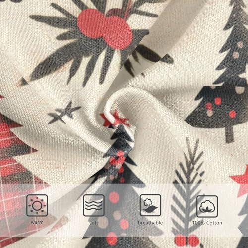 KLL Buffalo Plaid Christmas Trees Baby Boys Soft Underwear Briefs Breathable Undies3