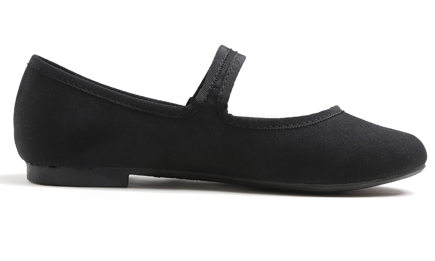 Feversole Women's Soft Breathable Textile Belt Mary Jane Mujer Zapatillas Merceditas De Lona Mary Jane