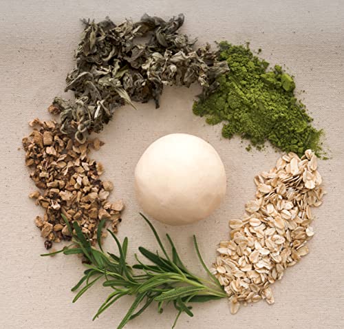 ERIGERON All-In-One Vegan Cruelty-Free All Natural Ingredients Handmade Snow Oatmeal Shampoo Bar with Zero Waste Box Packaging - Image 4