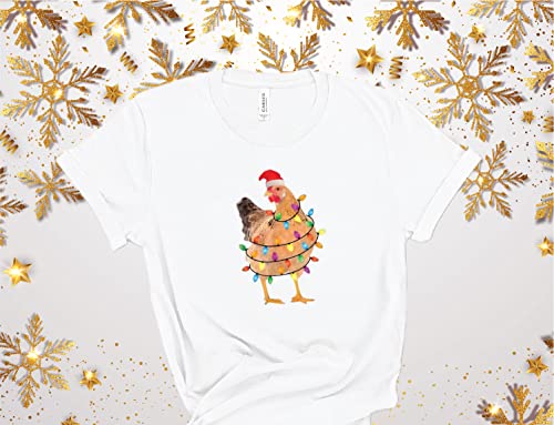 Christmas Chicken Shirt, Merry Christmas Funny Chicken T-Shirt, Chicken Lover Shirt For Christmas, Merry Xmas Chicken T-Shirt, Funny Christmas T Shirts, Christmas Graphic Tee, Cute Christmas Shirt #TOP4