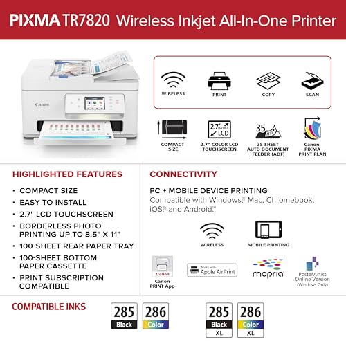 Image of Canon PIXMA TR7820 - Wireless Home All-in-One Printer