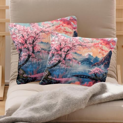 Housse de coussin velours doux Cherry Bridge pour canapé usé - 3