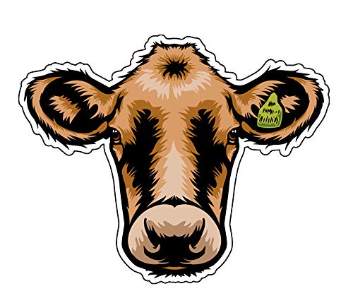 Wickedgoodz Cute Cow Vinyl Decal - Funny Cow Bumper Sticker - For Laptops Tumblers Windows Cars Trucks Walls #TOP7
