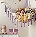 mirolam Stuffed Animal Storage Hammock Net - Toy Hammock Net for Stuffed Animals Corner - Hanging Stuff Animal Organizer Holder Large Size Baby Nursery Room Decor
