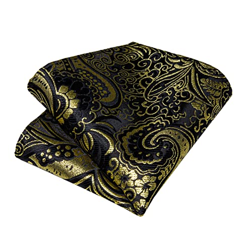 Image of DiBanGu Mens Silk Self Bow Tie Set 4PCS for Tuxedo Wedding
