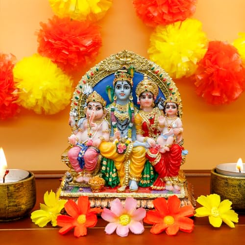 Estatua Familia Completa Shiva 5.1 pulgadas miniatura 3