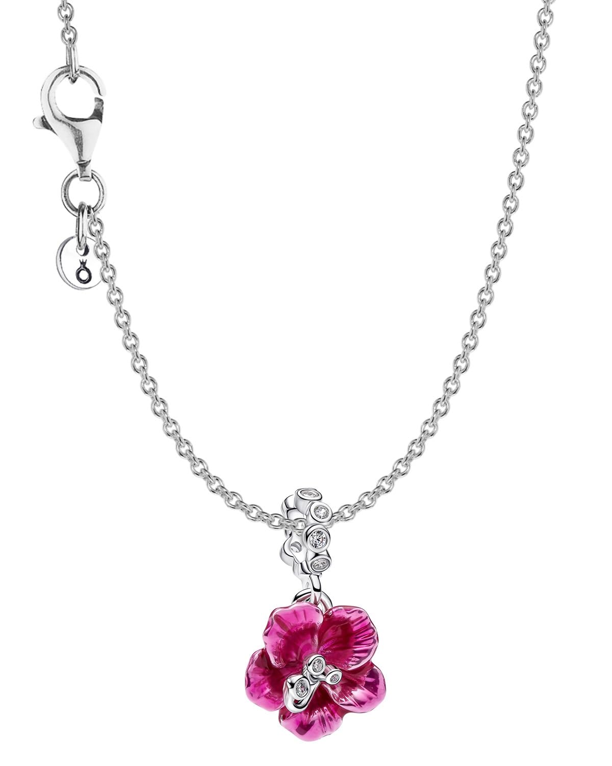 PANDORA Damen-Halskette Geschenkset Silber Hibiskus-Blüte 31028