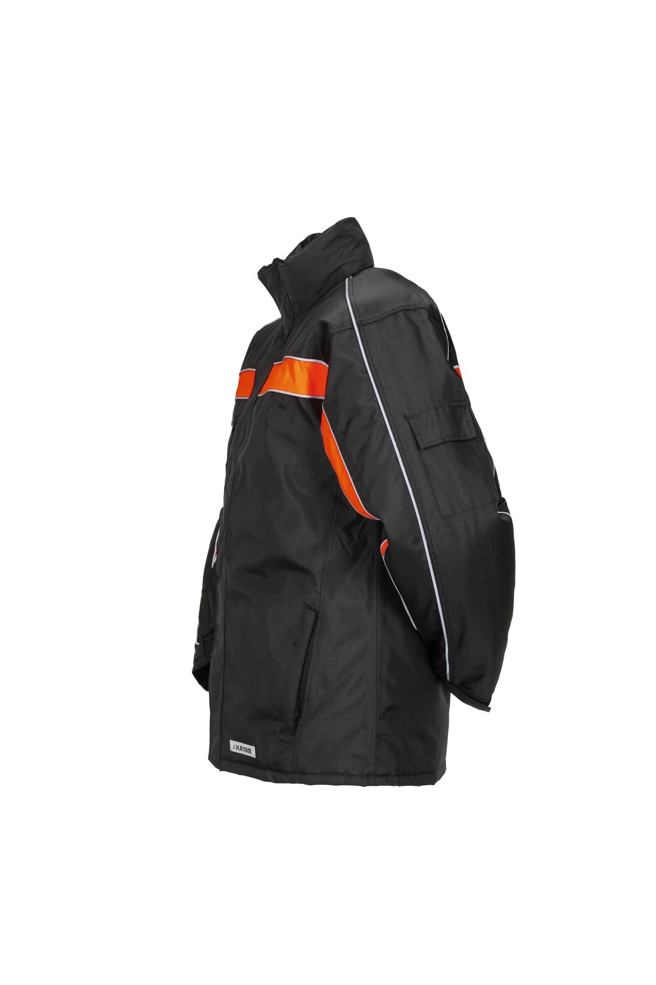 Planam 3601060 Outdoor Cosmic Jacke, Schwarz/Orange, Größe XXL