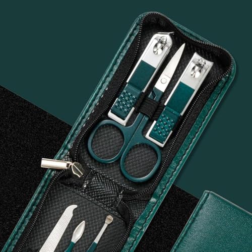 Image of Premium Nail Clipper Kit - Stainless Steel Manicure & Pedicure Set - Nail Care Tools for Hand & Feet - Includes Clippers, Cuticle Trimmers, File, Tweezers for Facial, Hand & Foot Care