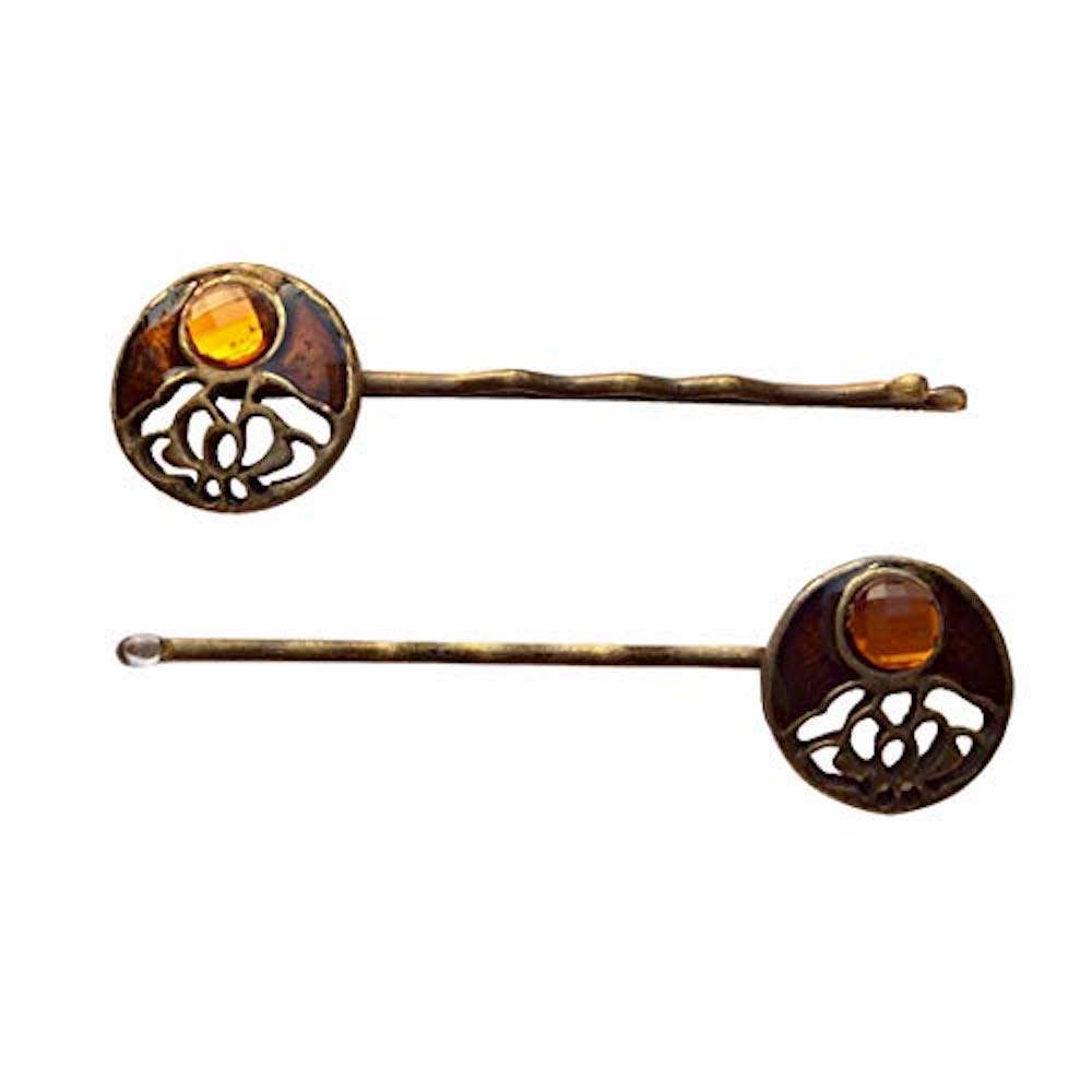 fure Metal Colonial Bobby Hair Pin (Antique Brass) for Women-picture-46