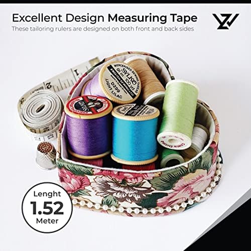 WZ Double Sided Measuring Tape- White Tape Measure Made of Fiber Glass Material- Measuring Tape For Body Measurements Tailors Sewing Clothing- Body Measuring Tape 60 Inch and 150 cm (Pack of 1)