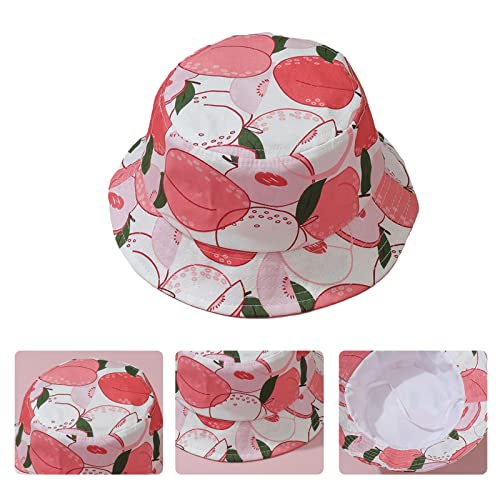 Bucket Hat,Fisherman Hat Children Fruits Print Basin Hat Bucket Hat with Windproof Rope for Kids 2-6 Daily Wear2