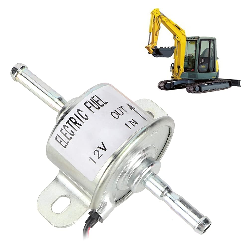 VOBOR Pompa carburante 12V, 129612-52100 Pompa di alimentazione carburante elettrica per Y-anmar 3TN100L 3TNV88 4TNV84 4TNV88 4TNV94 4TNV98
