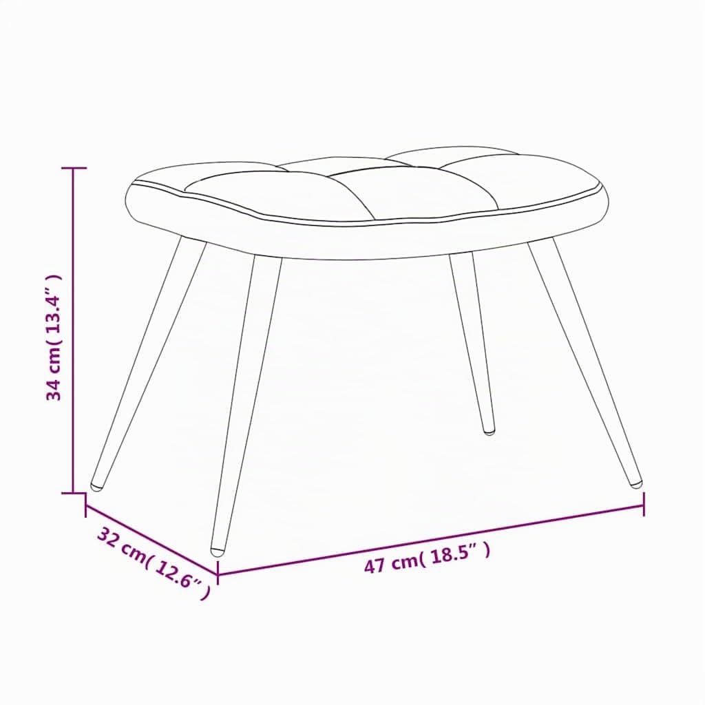 vidaXL Relaxsessel mit Hocker, Stahlgestell, Polsterstuhl mit Armlehne, Fernsehsessel, Senfgelb Samt