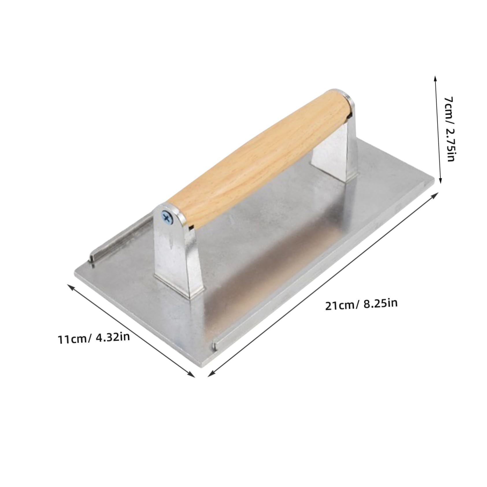 VICASKY Durable Aluminum Meat Press Manual Burger Press for Grilling Non Stick Smasher for Steak and Patties Ergonomic Handle for Home Cooking BBQ