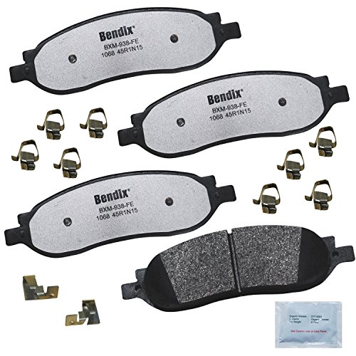 Image of Bendix Fleet Metlok MKD1068FM Semi-Metallic Rear Brake Pads for Ford F-250 Super Duty 2007-2005, F-350 Super Duty 2007-2005