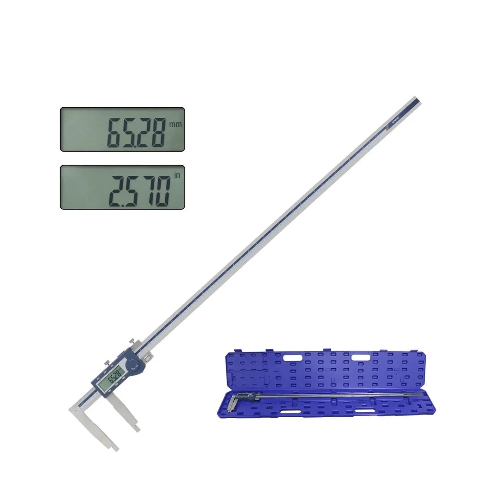 Suwmiarka Cyfrowa, 40''1000mm elektroniczna suwmiarka cyfrowa linijka Heavy Duty długa szczęka ze stali nierdzewnej 1000mm
