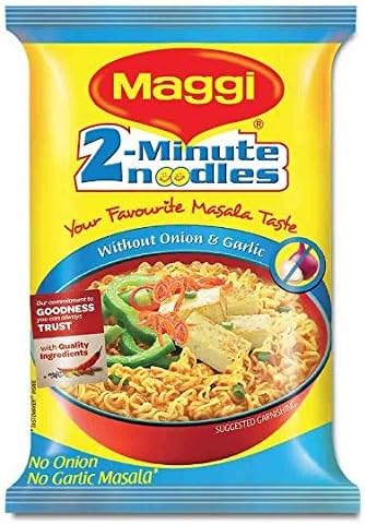 MAGGI Vegetarian No Onion No Garlic Noodles, 70Gm(Pack Of 5)